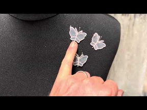 Applique papillon rose clair - M1