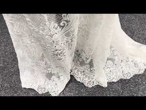 Dentelle Guipure en Séquins Ivoire - LB4002