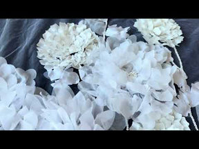 Tulle ivoire brodé de perles 3D - EB1109