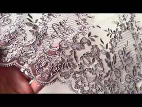 Dentelle Cordonnée Gris Taupe - LA7009