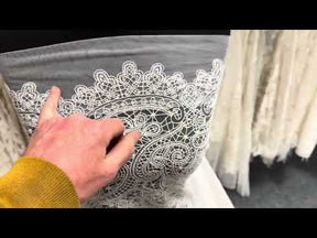 Tulle brodé ivoire - EB5017