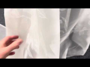 Soie Organza satinée et imprimée ivoire - Lorenzo