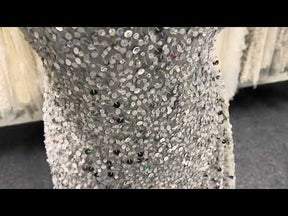 Georgette ornée de sequins - Étoiles