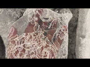 Dentelle ivoire à cordons et paillettes - Muffin