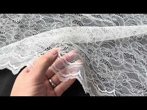 Dentelle Raschel ivoire - P412