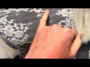 Dentelle à sequins ivoire - P218