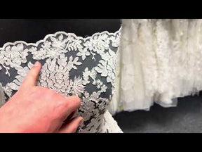 Dentelle à paillettes ivoire - EB3014