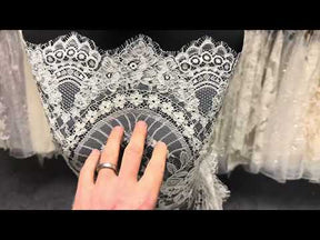 Dentelle Raschel ivoire à cordon - Jara