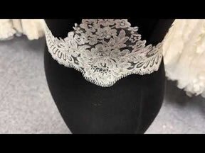 Ganse à paillettes cordonnée ivoire - T418
