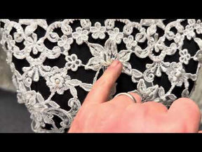 Ivory Beaded Guipure Lace - P394