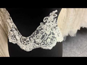 Bordure en dentelle à sequins ivoire - Anecdotes