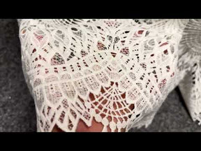 Dentelle ivoire en polyester recyclé - LB2014