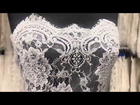 Dentelle Rachel perlée à la main ivoire - Camryn