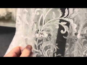 Dentelle Brodée Paillettes Ivoire - Gilma