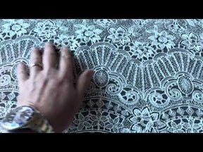 Dentelle brodée ivoire - Tremendo