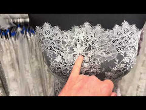 Dentelle brodée ivoire - P228