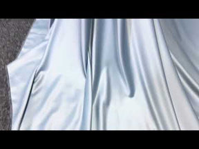 Satin de polyester bleu canard - Trust