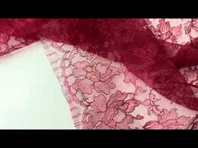 Dentelle Chantilly Rouge Bordeaux - P177