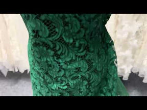 Dentelle cordée française émeraude Eco - LA4007