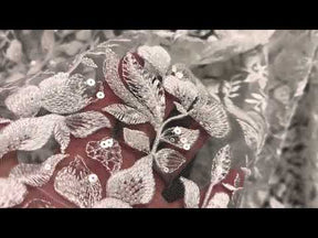 Dentelle brodée de perles ivoire - Cheney