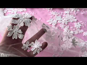 Dentelle de mariée 3D ivoire - Kiki