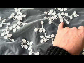Dentelle brodée de sequins ivoire - EB3042