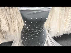 Tulle ivoire perlé - EB1071