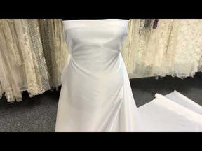 Satin duchesse léger en polyester blanc - P44