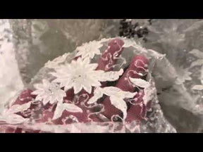 Dentelle florale perlée ivoire - Irke