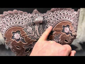 Dentelle en velours 3D effet vison - EB3023