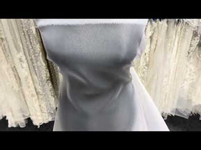 Organza blanc en polyorganza - P150