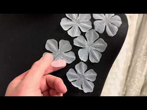 Fleurs en georgette écologique ivoire - MM0041 (Sachet de 144)