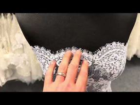 Dentelle Raschel blanche - LA1005
