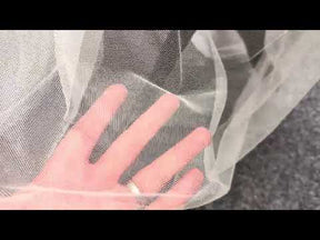 Tulle de soie ivoire - TU0067