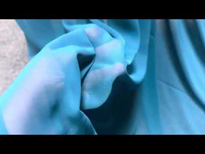 Mousseline de Polyester Bleu Sarcelle - Benevolence