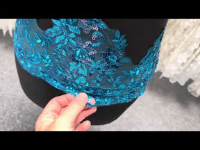 Ganse à sequins sarcelle - T661