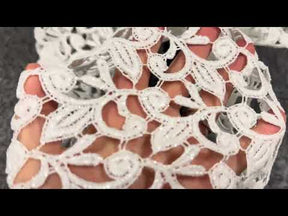 Dentelle guipure ivoire à paillettes - Izzy