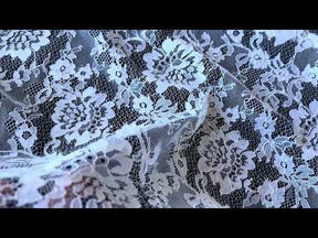 Dentelle Raschel blanche - LA1005