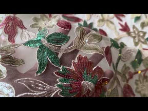 Dentelle brodée multicolore -EB3066