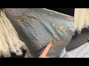 Brocart Jacquard Bleu Pâle - Calamité