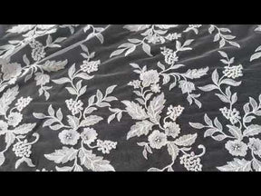 Dentelle brodée ivoire - EB5039