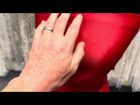 Satin duchesse léger en polyester rouge - P44