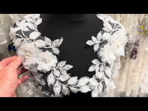 Appliqués en dentelle ivoire - MT4015
