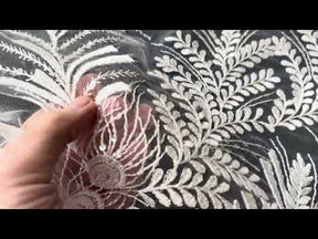 Dentelle brodée de sequins ivoire - EB3025