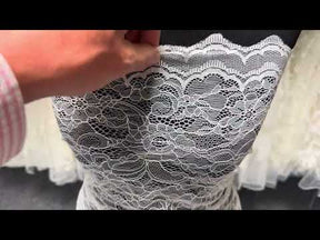 Dentelle Raschel Ivoire Pâle - P412