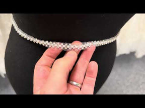 Bordure cristal et perle - T822