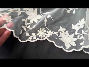 Dentelle à paillettes ivoire - EB3063