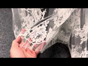 Ivory Corded Chantilly Lace - Zaya