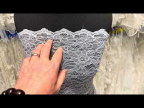 Dentelle Raschel blanche - P412