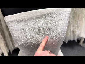 Brocade italien mélange soie ivoire - BR1015